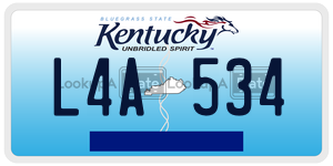 L4A534  license plate in KY