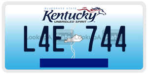 L4E744  license plate in KY