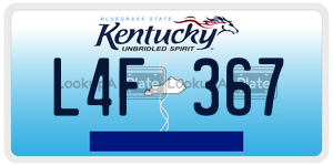 L4F367  license plate in KY
