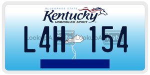 L4H154  license plate in KY