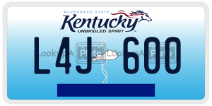 L4J600  license plate in KY
