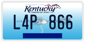 L4P866  license plate in KY