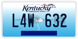 L4W632  license plate in KY