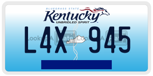 L4X945  license plate in KY