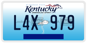 L4X979  license plate in KY