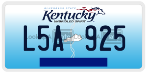 L5A925  license plate in KY