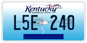 L5E240  license plate in KY