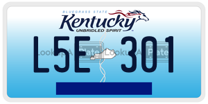 L5E301  license plate in KY