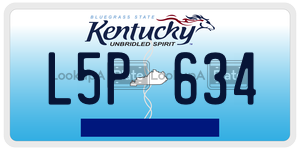 L5P634  license plate in KY