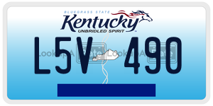 L5V490  license plate in KY