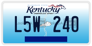 L5W240  license plate in KY