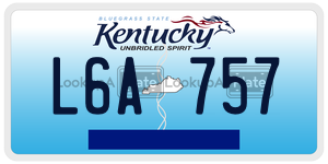 L6A757  license plate in KY