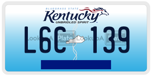 L6C139  license plate in KY