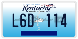 L6D114  license plate in KY