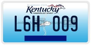 L6H009  license plate in KY