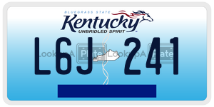 L6J241  license plate in KY