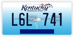 L6L741  license plate in KY