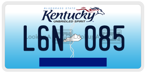 L6N085  license plate in KY