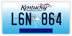 L6N864  license plate in KY