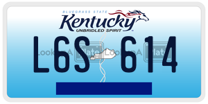L6S614  license plate in KY
