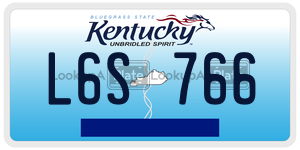 L6S766  license plate in KY