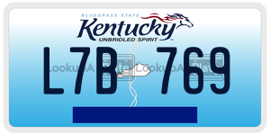 L7B769 license plate in Kentucky