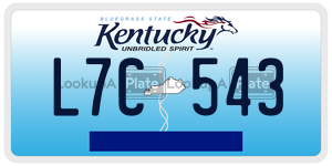 L7C543  license plate in KY