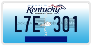 L7E301  license plate in KY