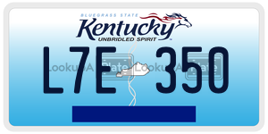 L7E350  license plate in KY