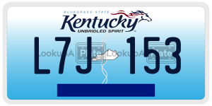 L7J153  license plate in KY