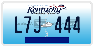 L7J444  license plate in KY
