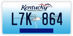 L7K864  license plate in KY
