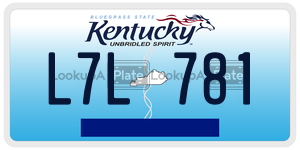 L7L781  license plate in KY