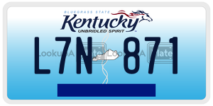 L7N871  license plate in KY