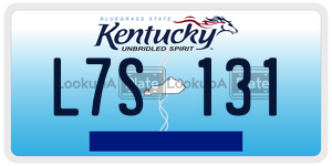 L7S131  license plate in KY