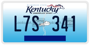 L7S341  license plate in KY