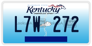 L7W272 license plate in Kentucky