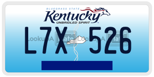 L7X526  license plate in KY