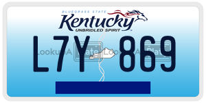 L7Y869  license plate in KY