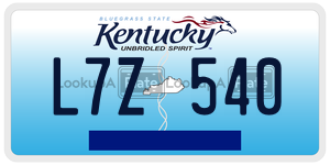 L7Z540  license plate in KY
