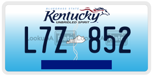 L7Z852  license plate in KY