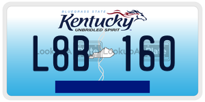 L8B160  license plate in KY
