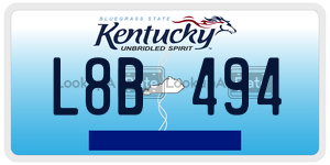 L8B494  license plate in KY