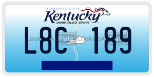L8C189  license plate in KY