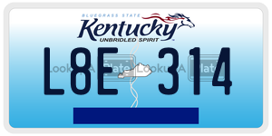 L8E314  license plate in KY