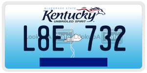 L8E732 license plate in Kentucky