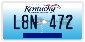L8N472  license plate in KY