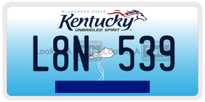 L8N539  license plate in KY