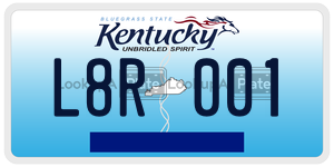 L8R001  license plate in KY