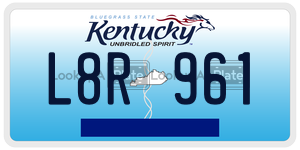 L8R961  license plate in KY